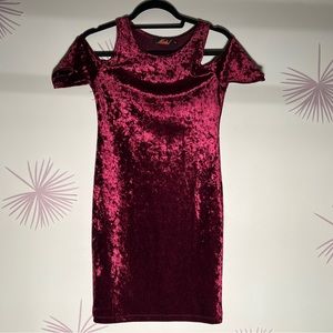 Velvet Cold Shoulder Dress